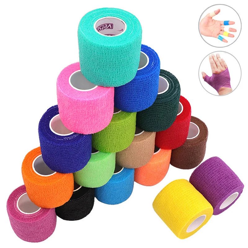 18 Colors Colorful Athletic Wrap Tape Self Adhesive Elastic Bandage Bands Sports Protector For Knee Finger Ankle Palm Pet - Onestopdealershop
