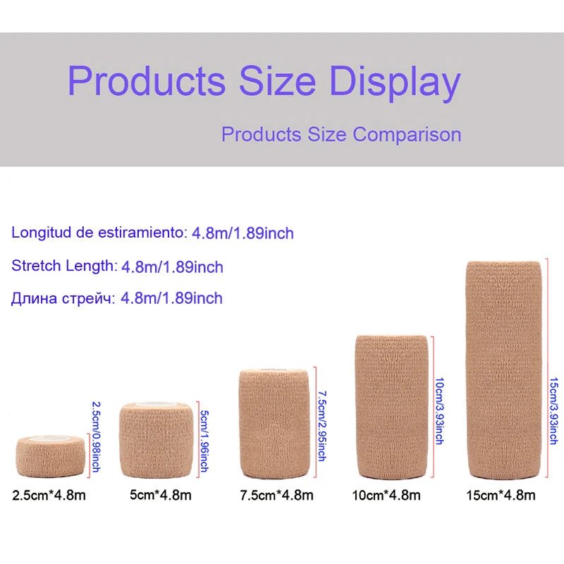 18 Colors Colorful Athletic Wrap Tape Self Adhesive Elastic Bandage Bands Sports Protector For Knee Finger Ankle Palm Pet - Onestopdealershop