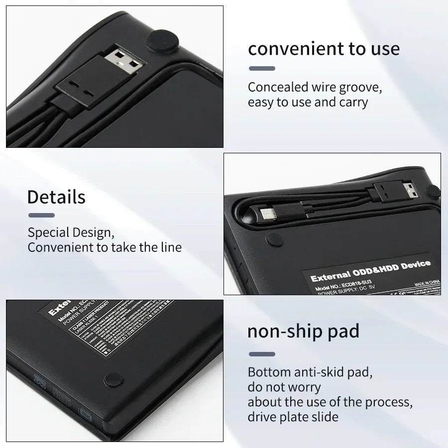 2 IN1 USB3.0 External CD DVD Drive RW CD Writer Drive Burner blu ray player Optical Drives For Laptop PC DVD Burner DVD Portatil - Onestopdealershop