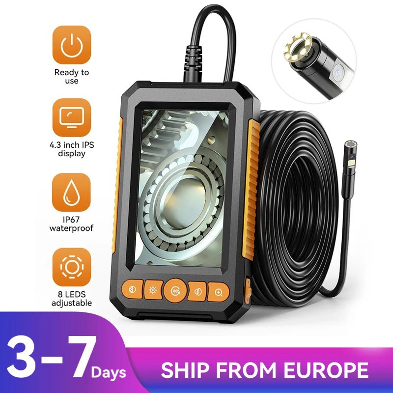 4.3 "Single&Dual Lens Industrial Endoscope Camera HD1080P Car Inspection Borescope IP67 Waterproof Sewer Camera With 8LEDs Hard - Onestopdealershop
