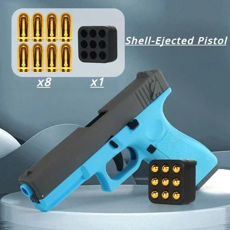 Automatic Shell Ejection Pistol Toy Gun Blaster Model Props For Adults Kids Outdoor Cs Games Interactive Prop Gifts for Boys - Onestopdealershop
