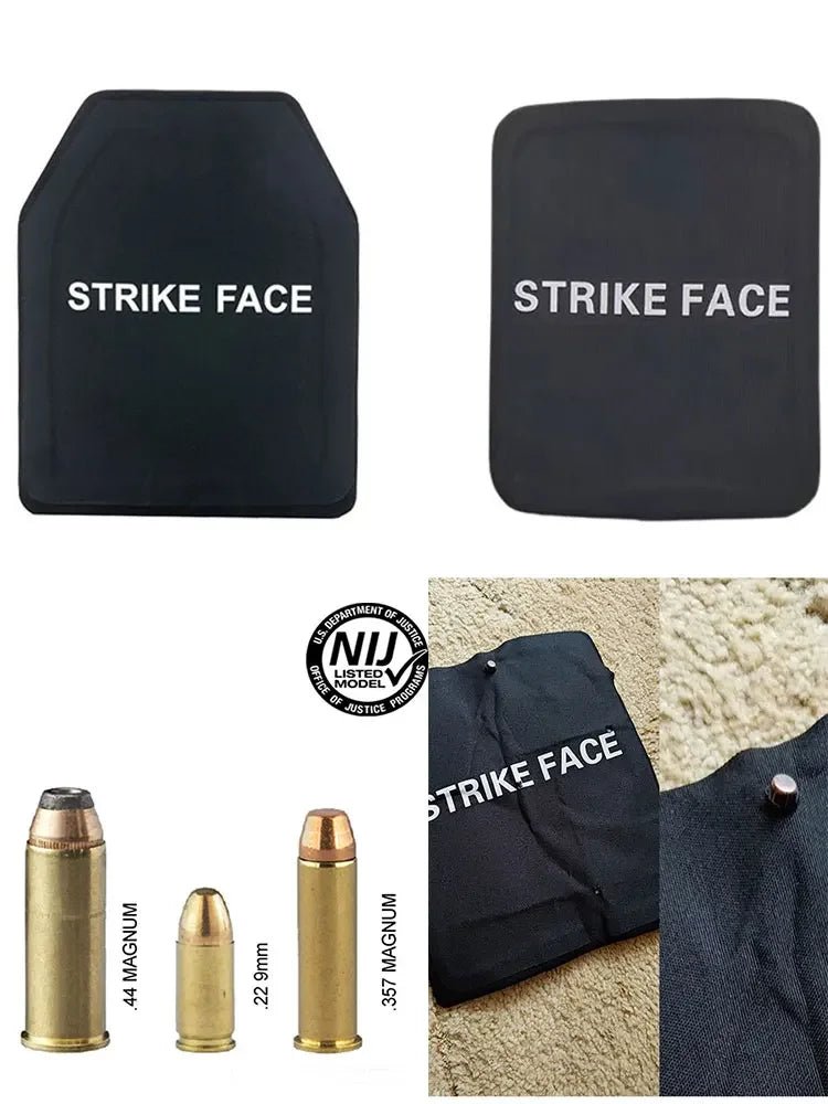 Ballistic Plates NIJ IIIA Level 3 UHMWPE 10x12In Lightweight Backpack Body Armor Panel Tactical Vest Bullet - Proof Plate Level 3A - Onestopdealershop