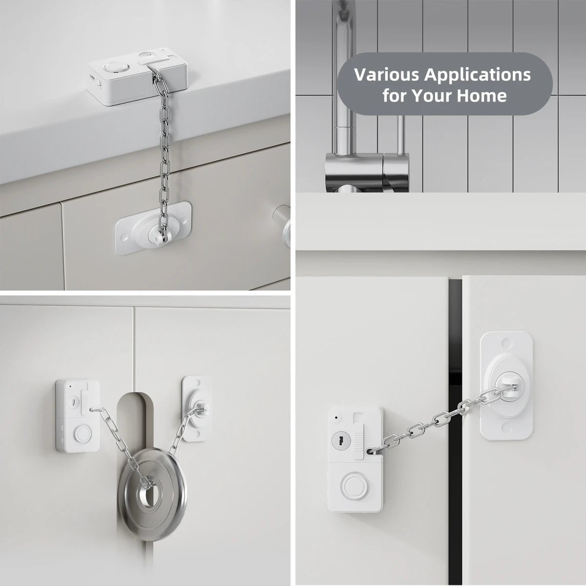 SafeGuard 2-in-1 Door Window Alarm & Chain Lock - 120dB Anti-Theft Security System - Onestopdealershop4