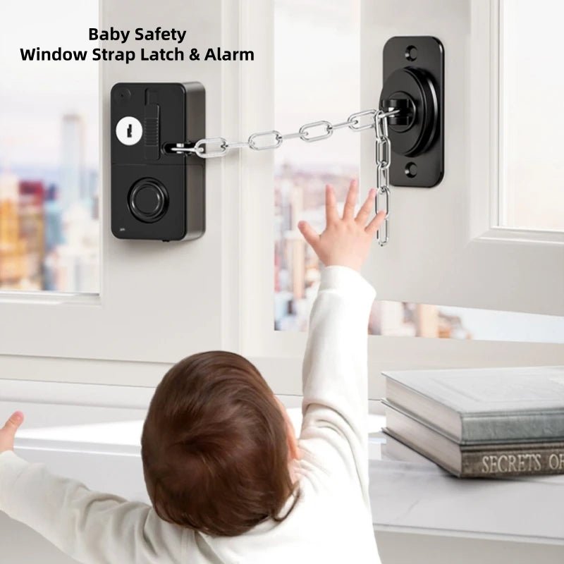 SafeGuard 2-in-1 Door Window Alarm & Chain Lock - 120dB Anti-Theft Security System - Onestopdealershop2