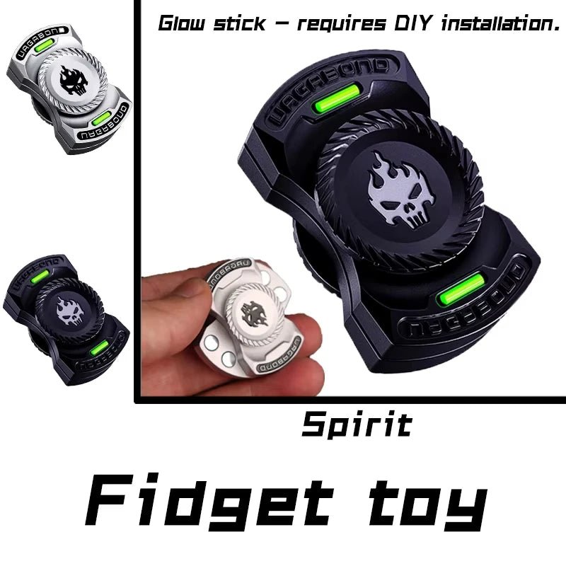 Fun 3 - In - 1 Game Edc Fidget Toy Personalized Skeleton Ghost Fidget Spinner Alloy Fidget Slider Stress Release Toy Adhd Toy - Onestopdealershop