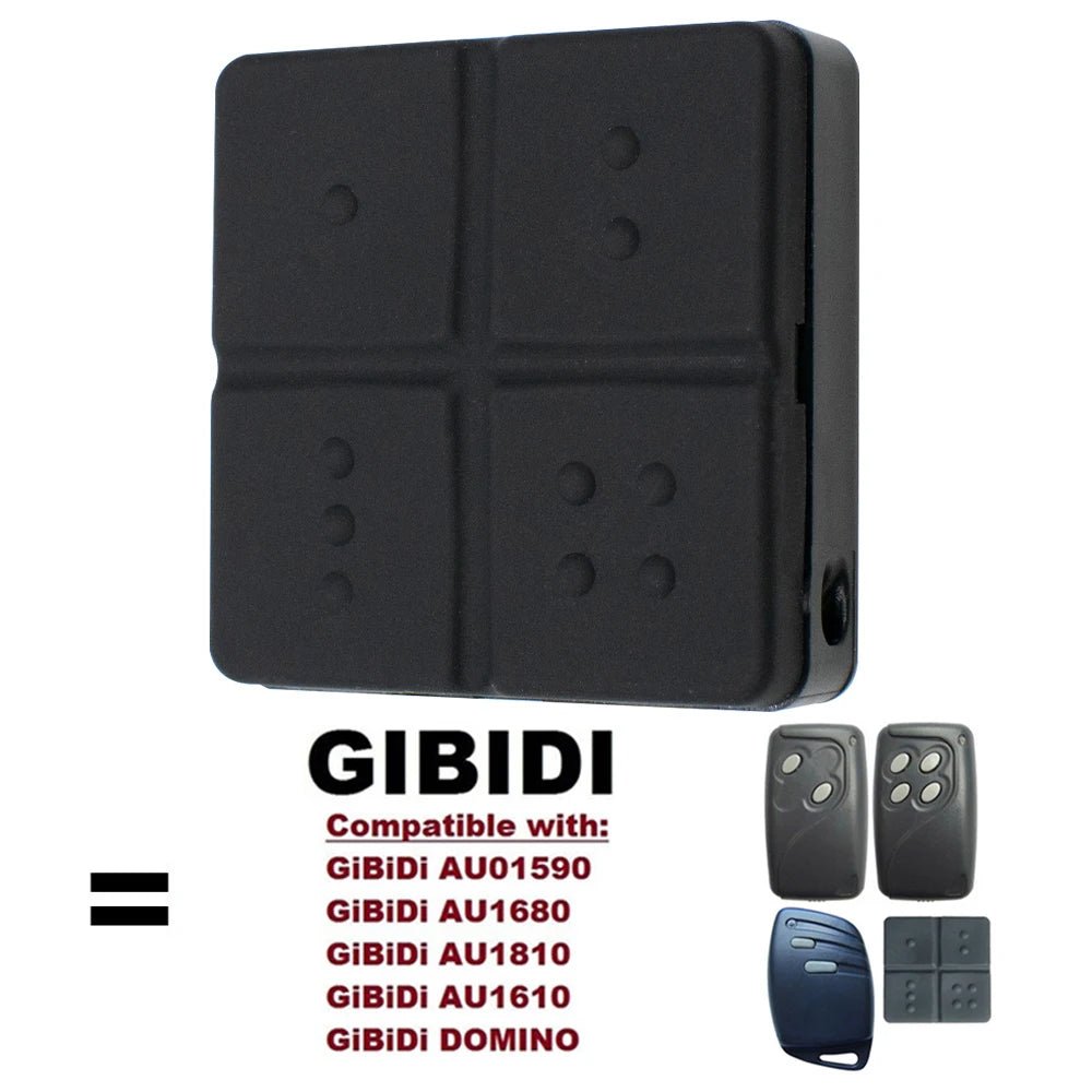 GIBIDI Garage Door Remote Control 433MHz Rolling Code GIBIDI AU1600 AU1610 AU1680 AU1810 DOMINO Garage Command 433.92MHz Opener - Onestopdealershop