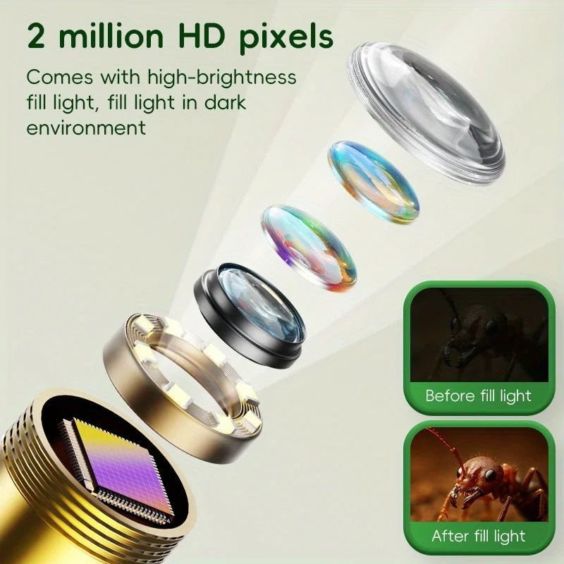 Kid Endoscope Camera 2.4 - inch Display 1080p HD Probe with LED Kids Exploration Endoscope Tool for Indoor/Outdoor Children's Gift - Onestopdealershop