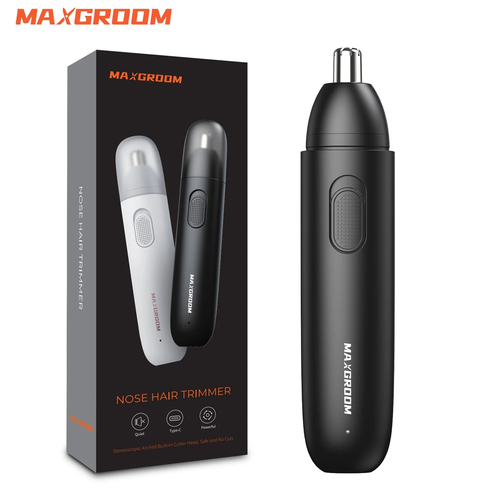 MAXGROOM Nose Hair Trimmer for Men Rechargeable 360 Rotating Dual - Blade Electric Shaver Eyebrows Nose Hair Trimmer Painless Safe - Onestopdealershop