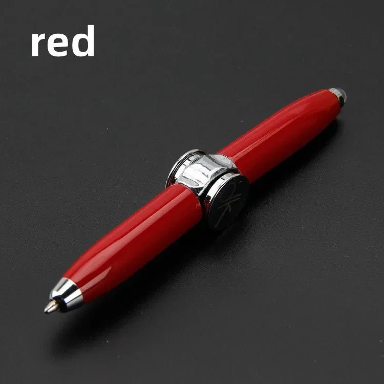 Multifunctional Decompression Finger Rotate Luminous Gyro Pens Toy Fidgets Spinner LED Light Ballpoint Pen Metal Gyro Pen Gift - Onestopdealershop