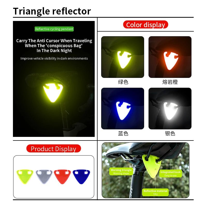 New Product Safety Warning Bicycle Reflective Card Bicycle Saddle Reflective Card Bicycle Accessories - Onestopdealershop