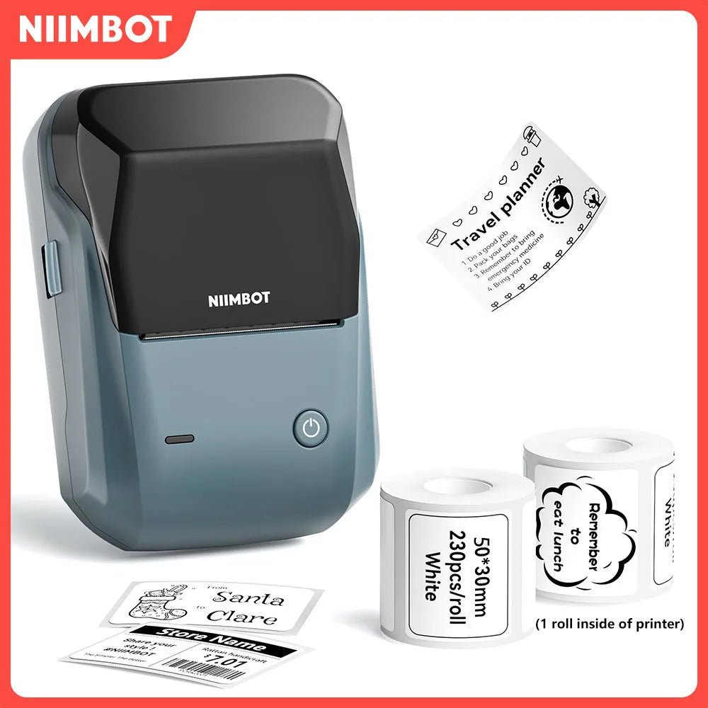 Niimbot B1 Label Maker Bluetooth Portable 2 inch Thermal Label Printer with Large Waterproof Tape for Small Business Office Home - Onestopdealershop