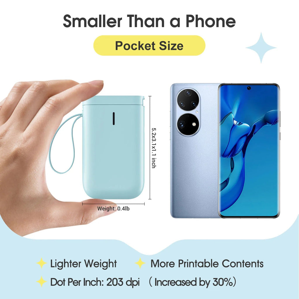 Niimbot D11 Mini Label Maker Wireless Bluetooth Thermal Label Printer Pocket Wireless Sticker Label Machine for Home Office - Onestopdealershop