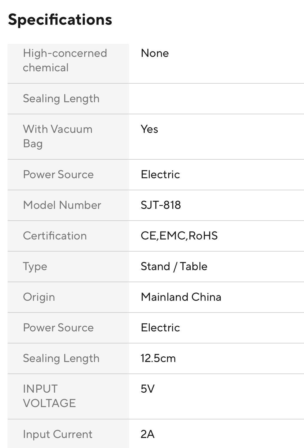 Oppladbar vakuum maskin - Onestopdealershop