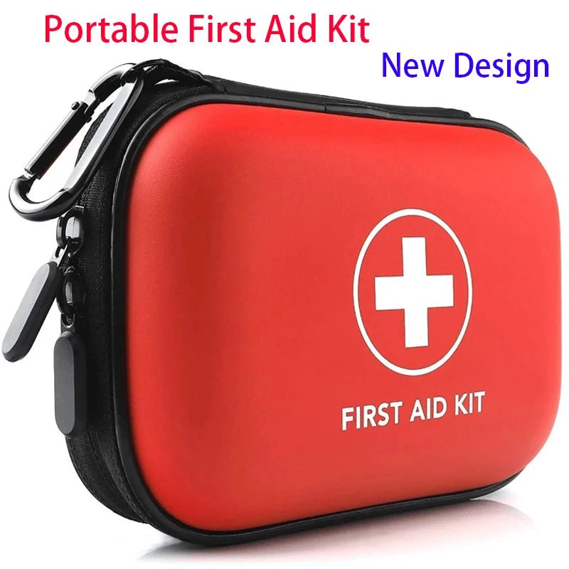 Portable First Aid Kit in Hard Shell Case with Carabiner Clip & Compact Emergency Medical Bag for Home, Outdoor, Travel, Cam; - (' - Onestopdealershop