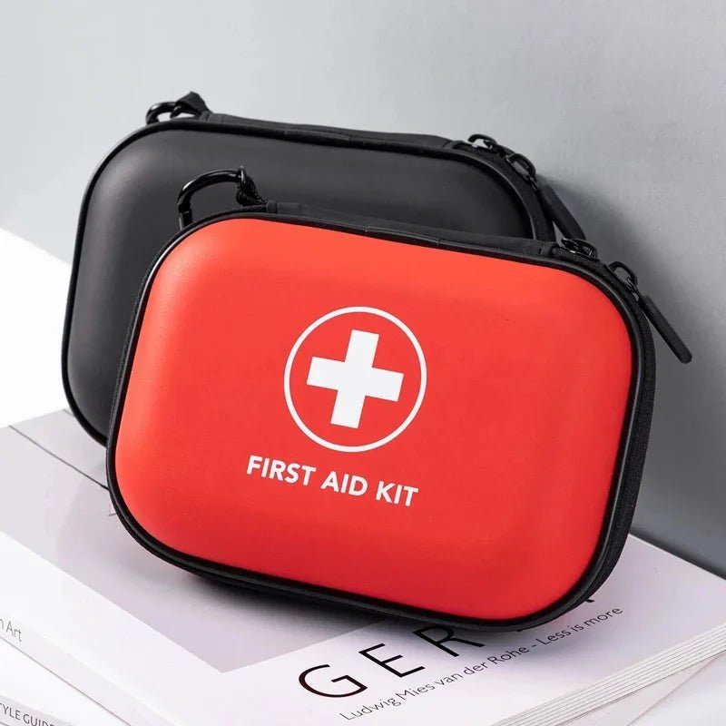 Portable First Aid Kit in Hard Shell Case with Carabiner Clip & Compact Emergency Medical Bag for Home, Outdoor, Travel, Cam; - (' - Onestopdealershop