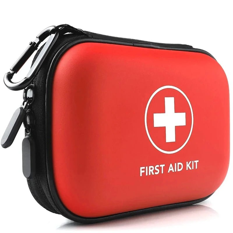 Portable First Aid Kit in Hard Shell Case with Carabiner Clip & Compact Emergency Medical Bag for Home, Outdoor, Travel, Cam; - (' - Onestopdealershop