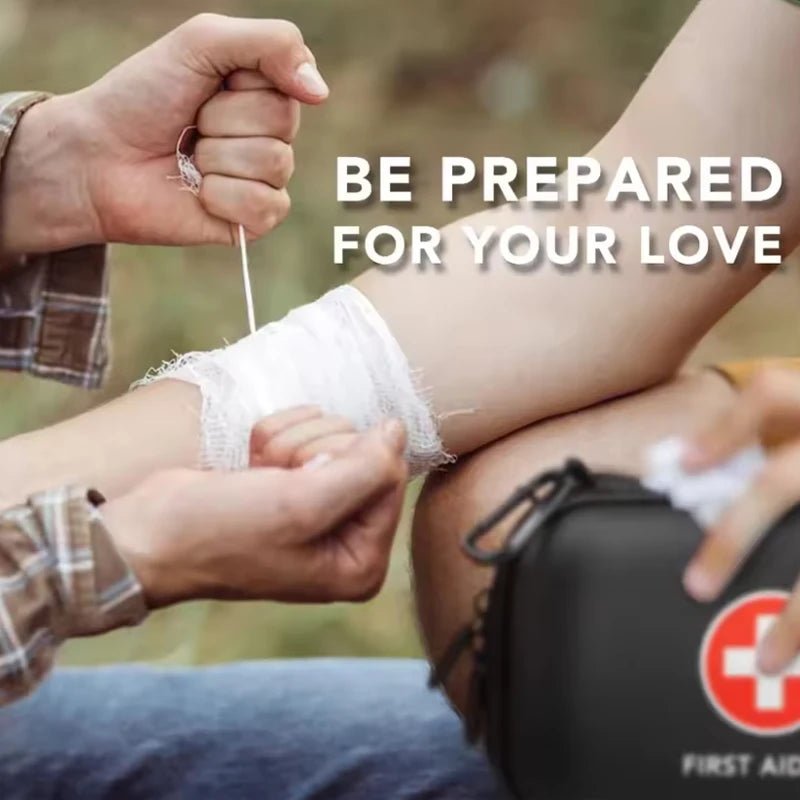 Portable First Aid Kit in Hard Shell Case with Carabiner Clip & Compact Emergency Medical Bag for Home, Outdoor, Travel, Cam; - (' - Onestopdealershop