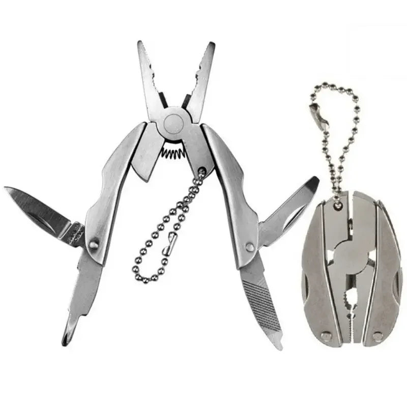 Portable Stainless Steel Multi - Tool Pliers Knife Keychain Screwdriver - Perfect For Outdoor Use! - Onestopdealershop