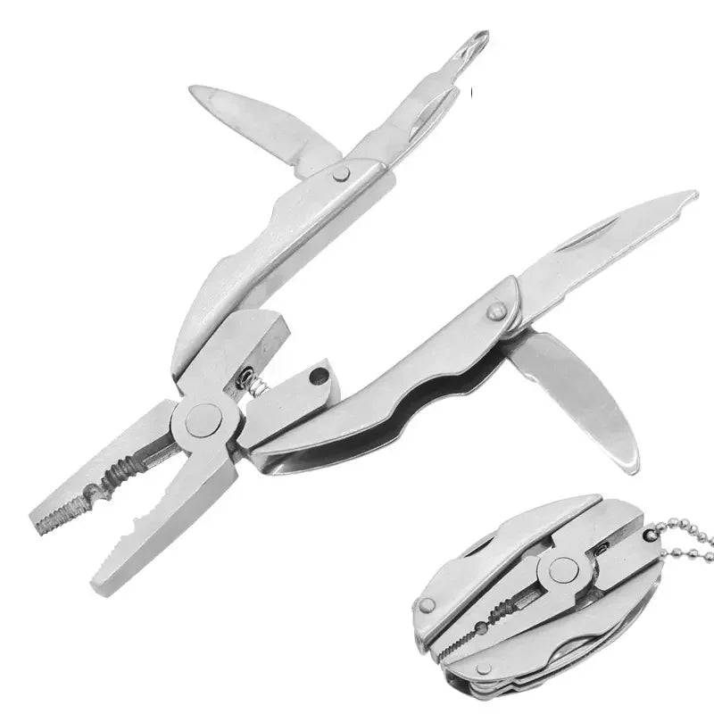Portable Stainless Steel Multi - Tool Pliers Knife Keychain Screwdriver - Perfect For Outdoor Use! - Onestopdealershop