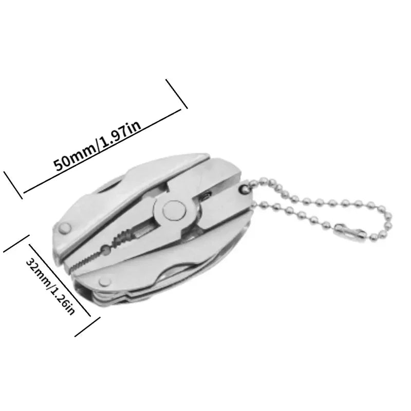 Portable Stainless Steel Multi - Tool Pliers Knife Keychain Screwdriver - Perfect For Outdoor Use! - Onestopdealershop
