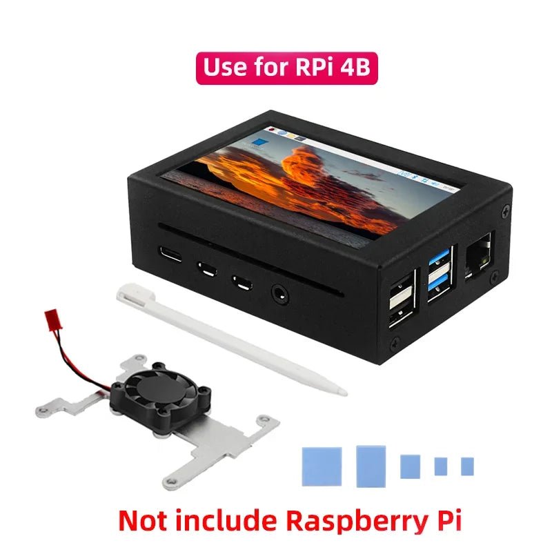 Raspberry Pi 3.5 Touch Screen 480*320 LCD TFT Display Optional ABS Metal Case Cooling Fan for Raspberry Pi 4 Model B or 3B+ 3B - Onestopdealershop