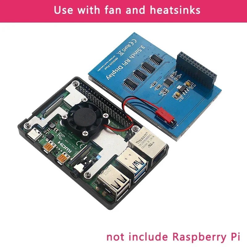 Raspberry Pi 3.5 Touch Screen 480*320 LCD TFT Display Optional ABS Metal Case Cooling Fan for Raspberry Pi 4 Model B or 3B+ 3B - Onestopdealershop