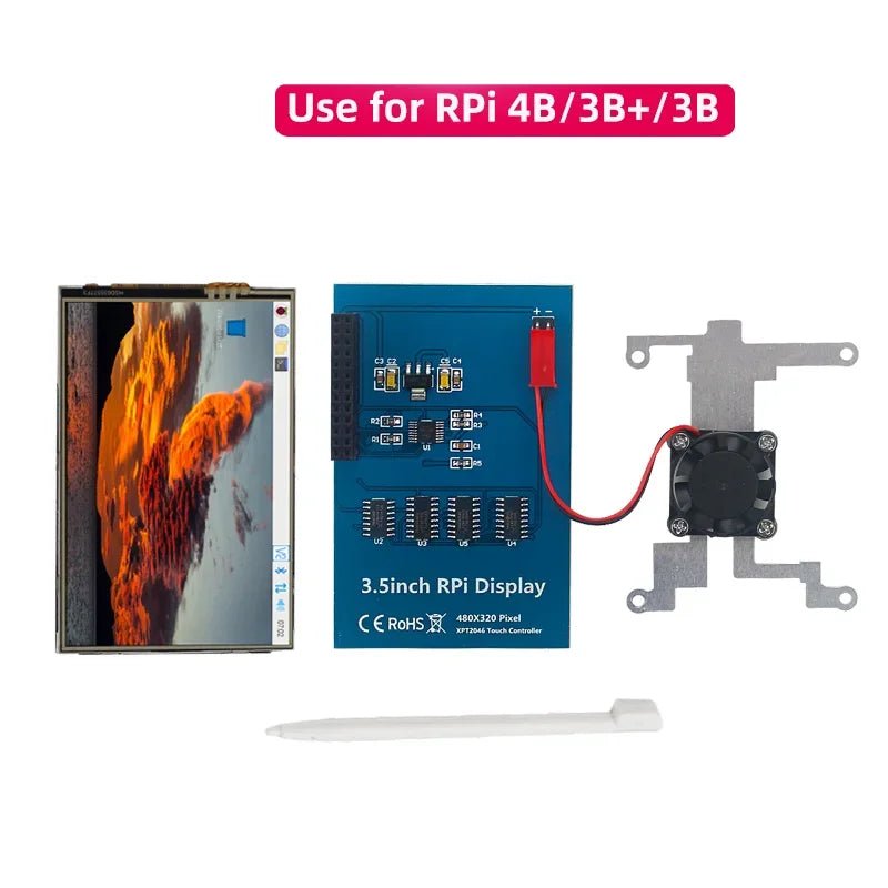 Raspberry Pi 3.5 Touch Screen 480*320 LCD TFT Display Optional ABS Metal Case Cooling Fan for Raspberry Pi 4 Model B or 3B+ 3B - Onestopdealershop