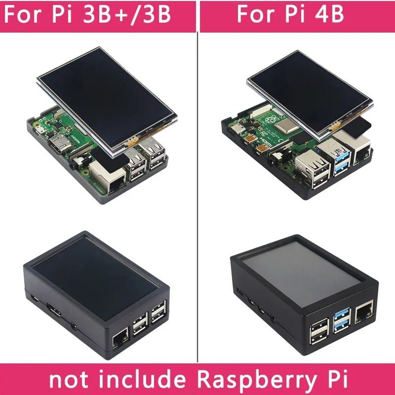 Raspberry Pi 3.5 Touch Screen 480*320 LCD TFT Display Optional ABS Metal Case Cooling Fan for Raspberry Pi 4 Model B or 3B+ 3B - Onestopdealershop