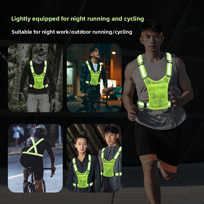 Reflective Strap Outdoor Reflective Vest Reflective Belt Night Running Strap Reflective Clothing Cycling Reflective Vest - Onestopdealershop