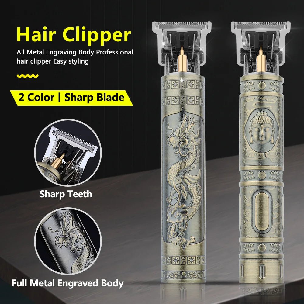 Retro T9 Original Haircutting Machine Set Jackets Trimmer Men's Electric Shaver Male Lence Pro Barber Shaver for Sensitive Areas - Onestopdealershop