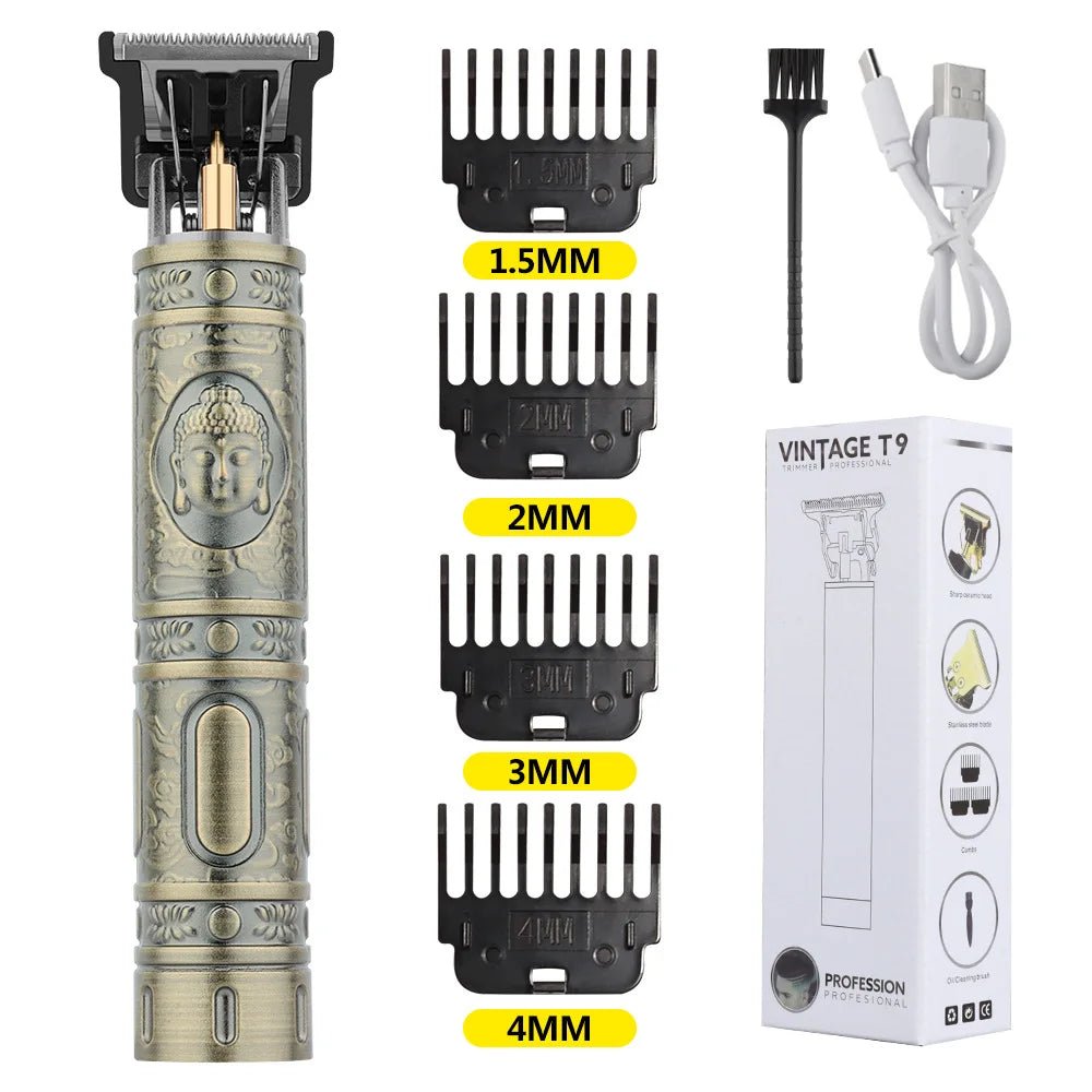 Retro T9 Original Haircutting Machine Set Jackets Trimmer Men's Electric Shaver Male Lence Pro Barber Shaver for Sensitive Areas - Onestopdealershop