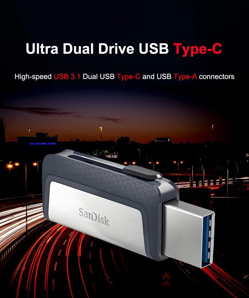 SanDisk SDDDC2 Ultra Dual Drive USB Type - C 256GB 128GB 64GB OTG USB Flash Drive Pen Drive USB Stick Micro USB Flash Type C - Onestopdealershop