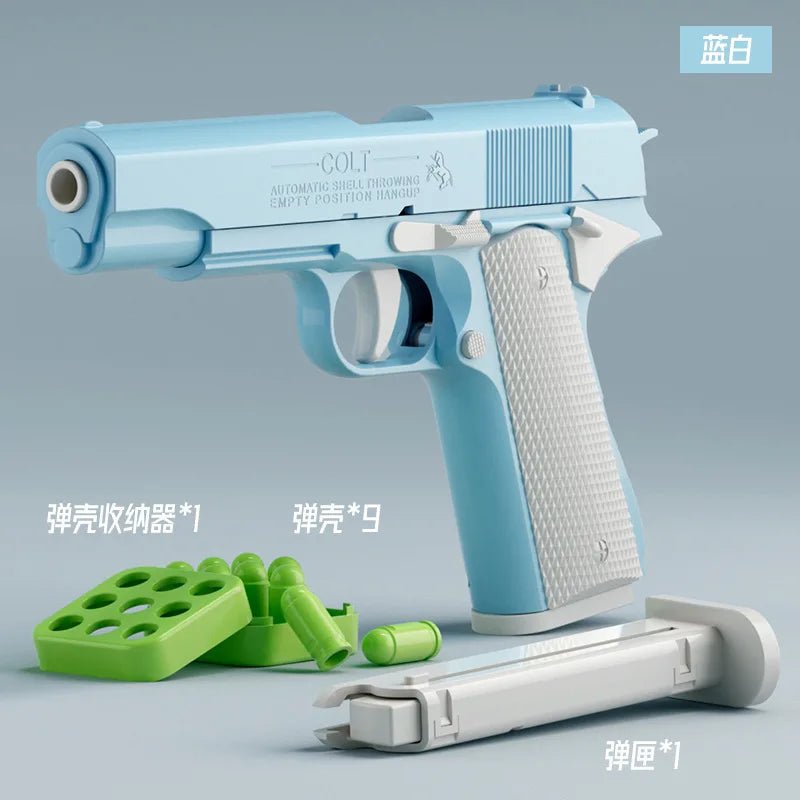 Shake sound explosion model 3D gravity radish gun non - launch decompression toy gun 1911 pistol model gift for boys and girls - Onestopdealershop