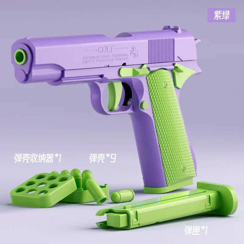 Shake sound explosion model 3D gravity radish gun non - launch decompression toy gun 1911 pistol model gift for boys and girls - Onestopdealershop