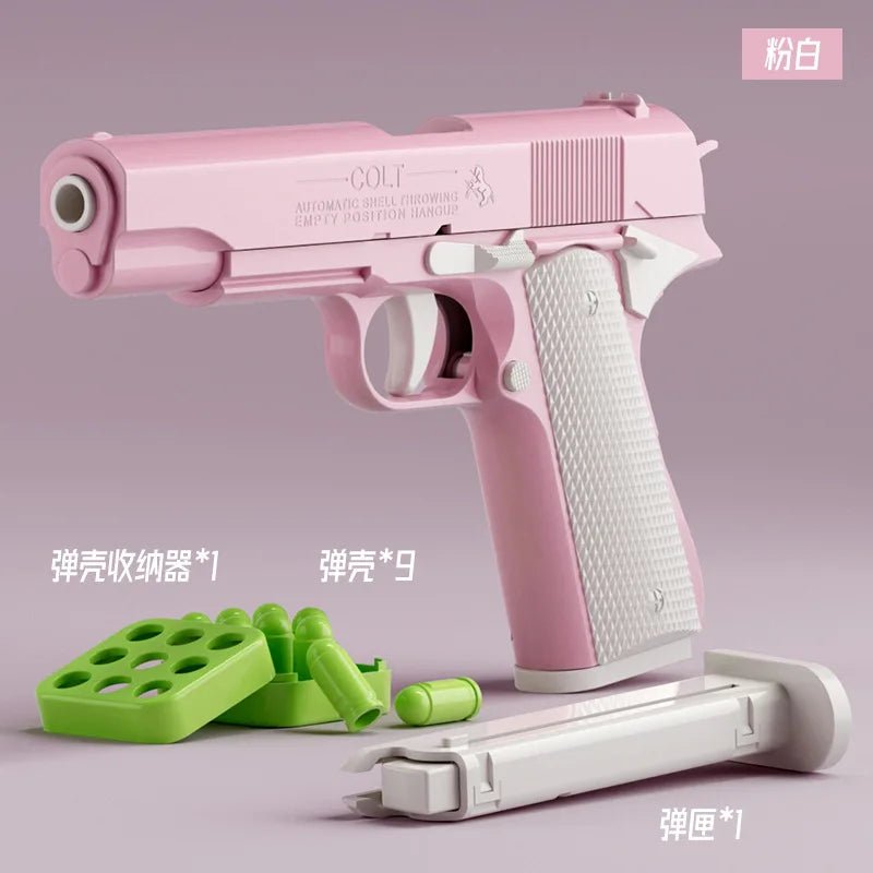 Shake sound explosion model 3D gravity radish gun non - launch decompression toy gun 1911 pistol model gift for boys and girls - Onestopdealershop