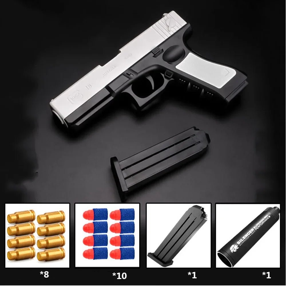 Shell Ejecting Airsoft Pistol Soft Bullet Toy Gun Weapon Children Armas Shoot Outdoor Game Boys Children's outdoor toy gift - Onestopdealershop