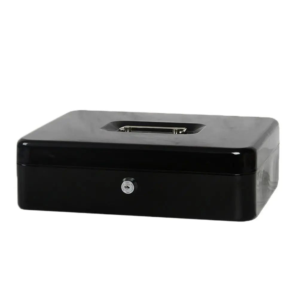 Small/Large Locking Cash Box Safe Double Layer Lock Storage Box Key Lock/ Password with Combination Lock Money Saving Organizer - Onestopdealershop