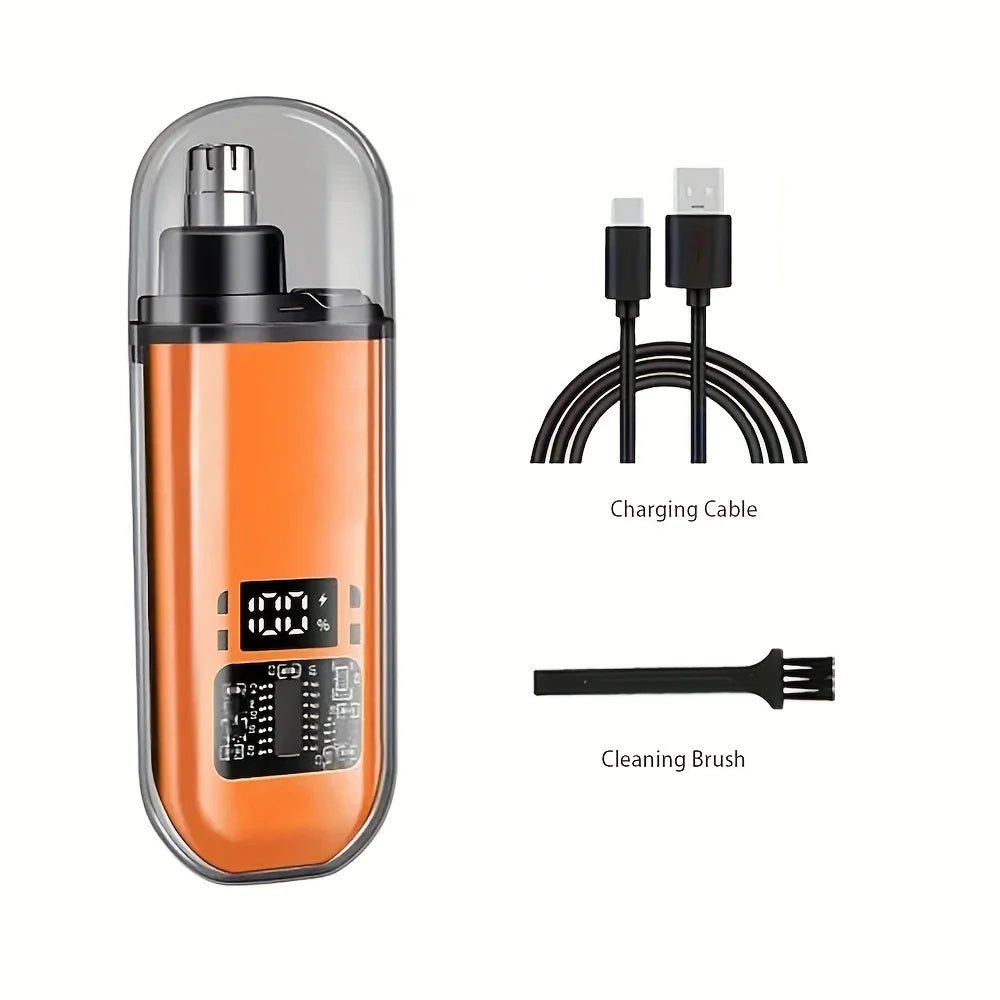Suitable for men, USB charging nose and ear hair trimmer portable electric nose hair clipper, mini compact design, quick chargin - Onestopdealershop