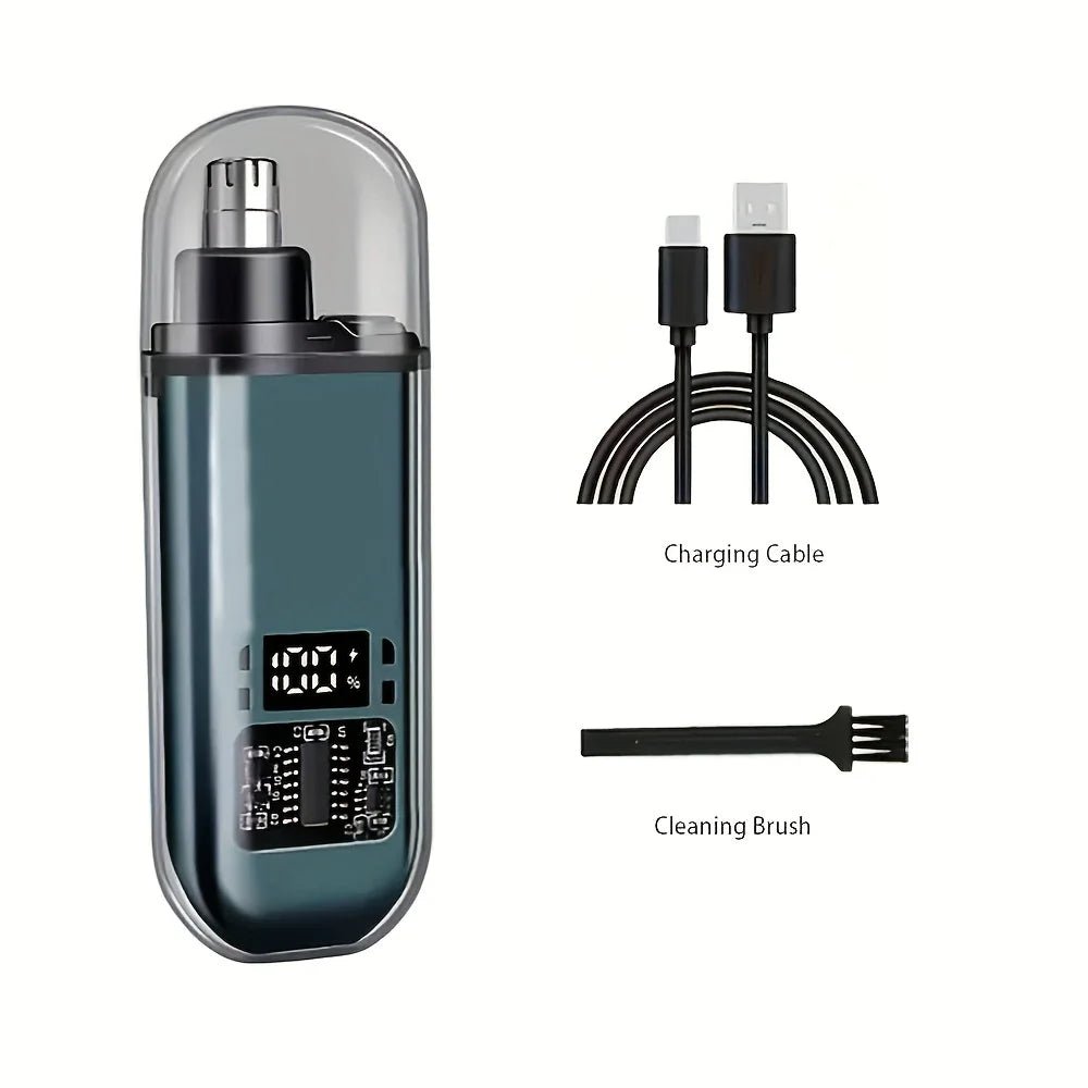Suitable for men, USB charging nose and ear hair trimmer portable electric nose hair clipper, mini compact design, quick chargin - Onestopdealershop