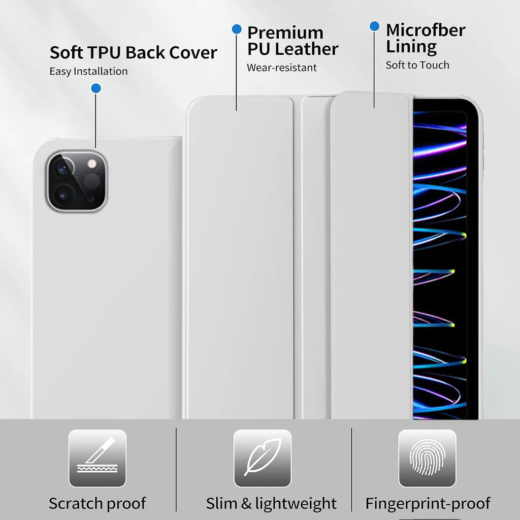 Tri - fold Flip Case For iPad Pro 11 inch (1st/2nd/3rd/4th) 2018/2020/2021/2022 Magnetic Stand PU Leather Protective Cover - Onestopdealershop