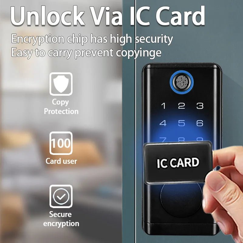 Tuya digital fingerprint code lock for outdoor gate waterproof samrt electronic Biometric lock Bluetooth for home airbnb office - Onestopdealershop