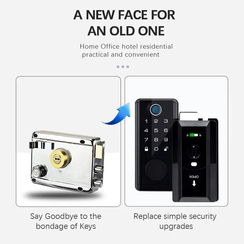 Tuya digital fingerprint code lock for outdoor gate waterproof samrt electronic Biometric lock Bluetooth for home airbnb office - Onestopdealershop