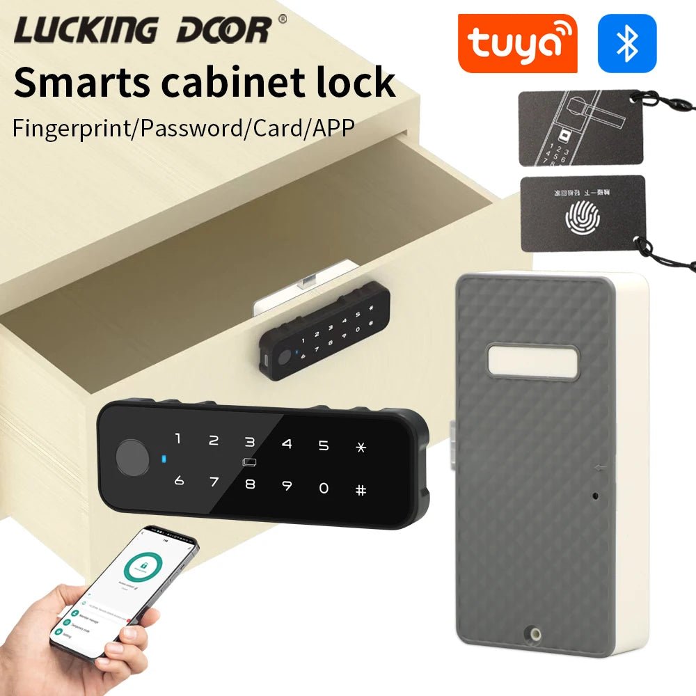 Tuya Hidden Cabinet Lock RFID Drawer Invisible Electronic Lock App Unlock for Contactless Cabinet Wooden Drawer Cupboard Toolbox - Onestopdealershop