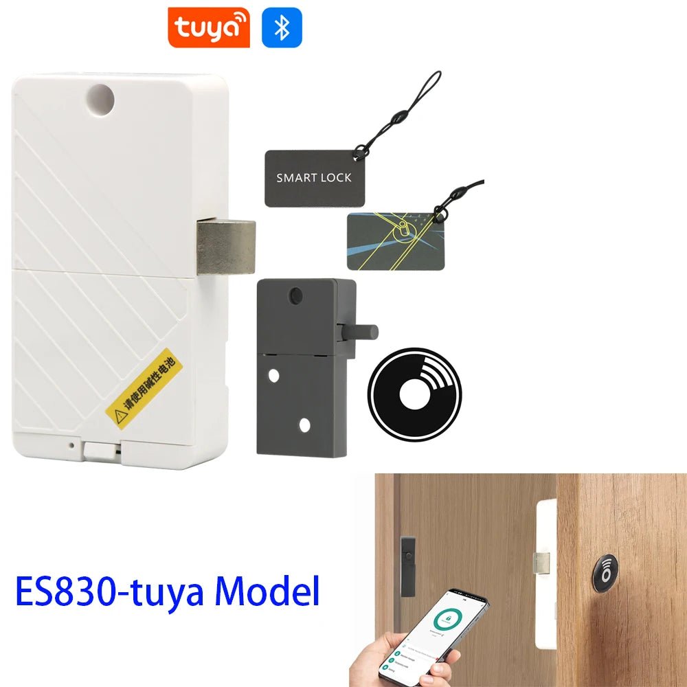 Tuya Hidden Cabinet Lock RFID Drawer Invisible Electronic Lock App Unlock for Contactless Cabinet Wooden Drawer Cupboard Toolbox - Onestopdealershop