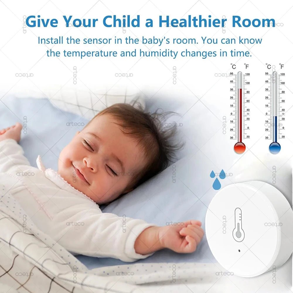 Tuya Zigbee Temperature And Humidity Sensor Intelligent Home Thermohygrometer Real - time Monitor Support Alexa Home Assistant Z2M - Onestopdealershop