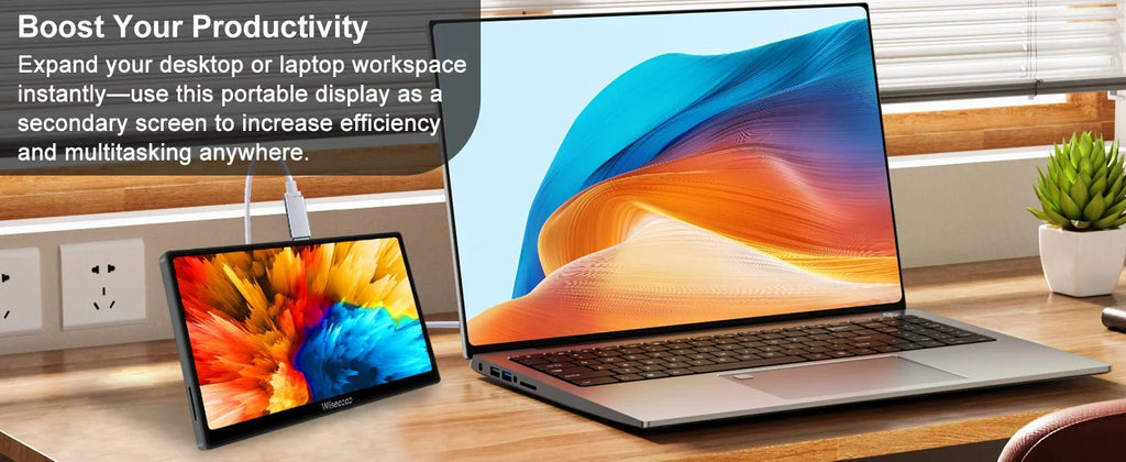 Wisecoco 7 Inch Portable Touch Monitor 120Hz Gaming Laptop IPS LCD 1920x1080 FHD Display for PC Raspberry Pi XBox Switch - Onestopdealershop