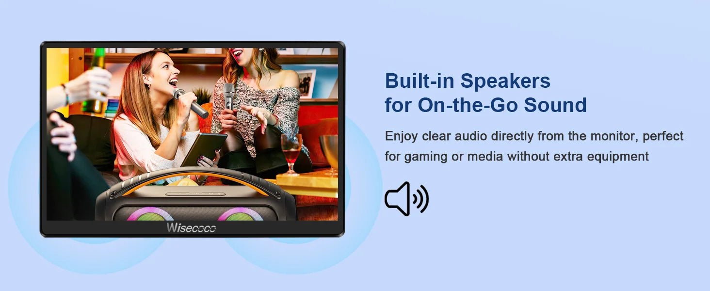 Wisecoco 7 Inch Portable Touch Monitor 120Hz Gaming Laptop IPS LCD 1920x1080 FHD Display for PC Raspberry Pi XBox Switch - Onestopdealershop