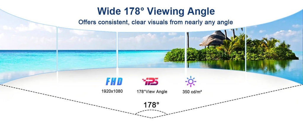 Wisecoco 7 Inch Portable Touch Monitor 120Hz Gaming Laptop IPS LCD 1920x1080 FHD Display for PC Raspberry Pi XBox Switch - Onestopdealershop