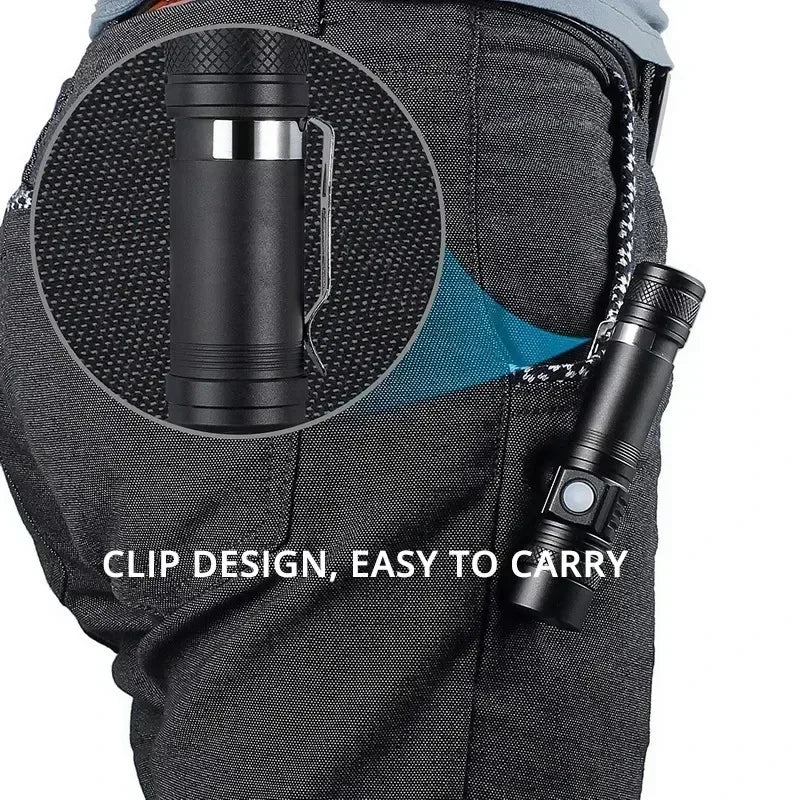 XIWANGFIRE High Power Led Flashlights Zoomable SS - 518 Torch With USB Charger T6 Lamp Beads 4 Lighting Modes Multifunction Lamps - Onestopdealershop