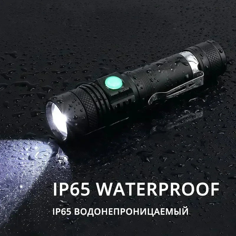 XIWANGFIRE High Power Led Flashlights Zoomable SS - 518 Torch With USB Charger T6 Lamp Beads 4 Lighting Modes Multifunction Lamps - Onestopdealershop